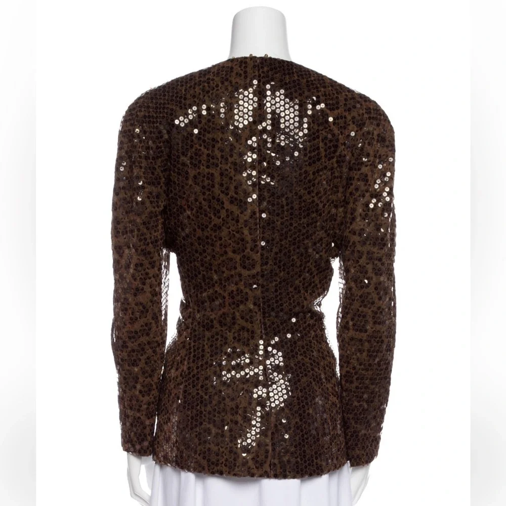 DIOR Sequin Animal Print Shimmer Vintage Blazer Jacket New 8